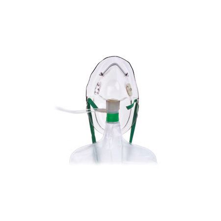 oxygen non-rebreather mask adult w/ safety vent / tubing 2.1m / each