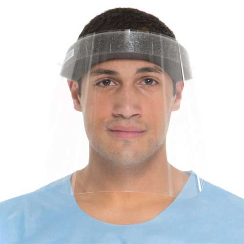 Halyard Face Shield Full-length Clear Visor No Mask
