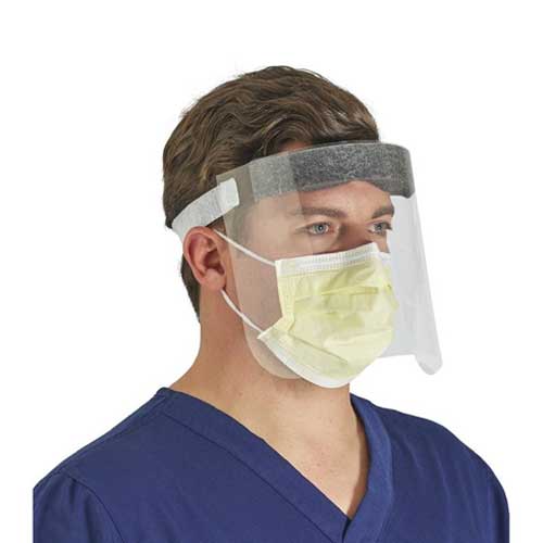 Halyard Face Shield Three-Quarter Length Clear Visor No Mask