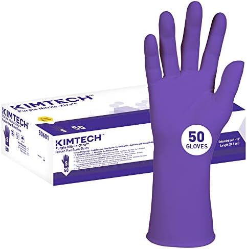 purple nitrile xtra length exam glove / small / box of 50