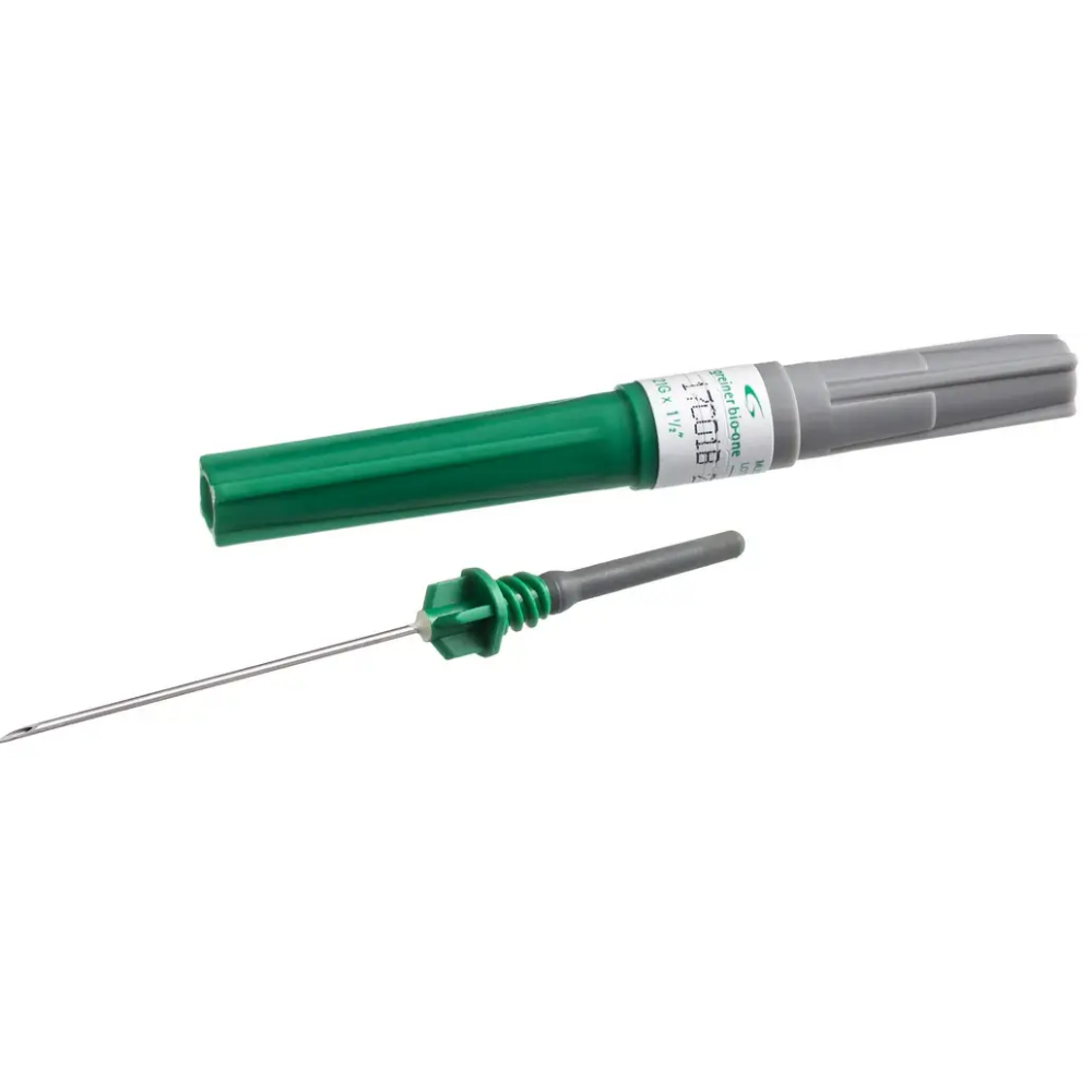 greiner vacuette multiple use drawing needle 21gx1" / box of 100