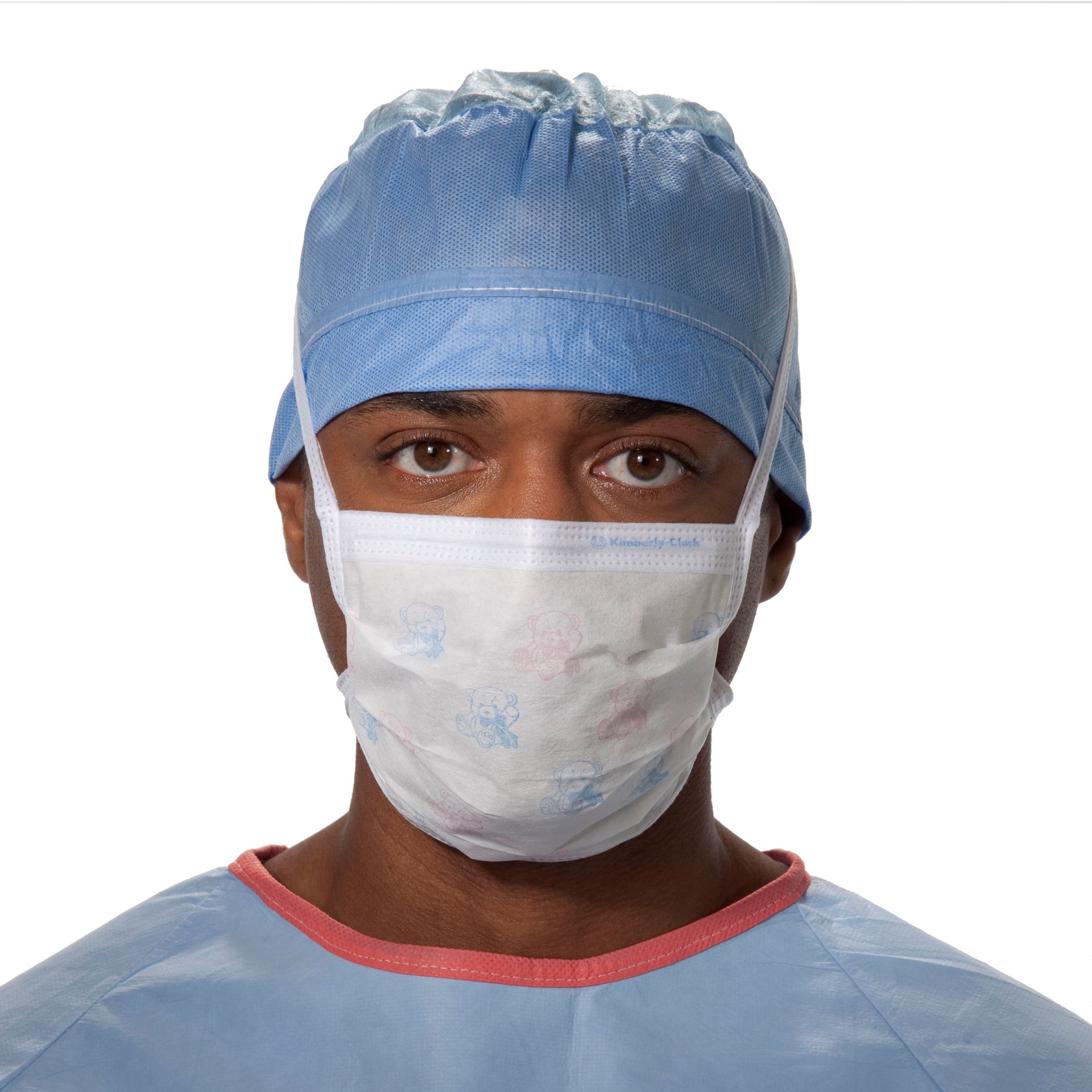 Halyard Fluidshield Level 3 Teddy Bear Print Surgical Mask Box of 50