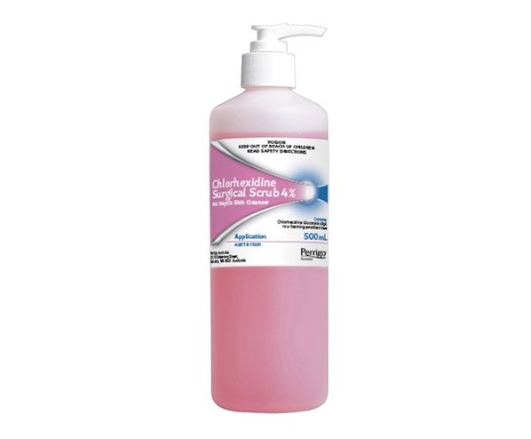 chx surgical scrub 4% / 500ml / each