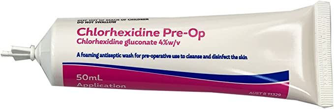 perrigo chlorhexidine pre-op wash 50ml / each