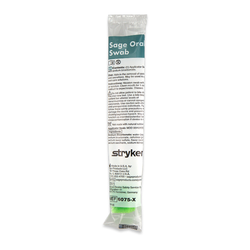 Sage Oral Swab with Sodium Bicarbonate No Suction
