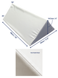 Bed Wedge Large Heat White Sealed Cover 48x29x14.5cm