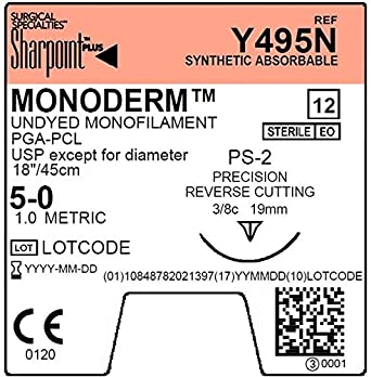 Sharpoint Monoderm 5-0 19mm 45cm Box/12