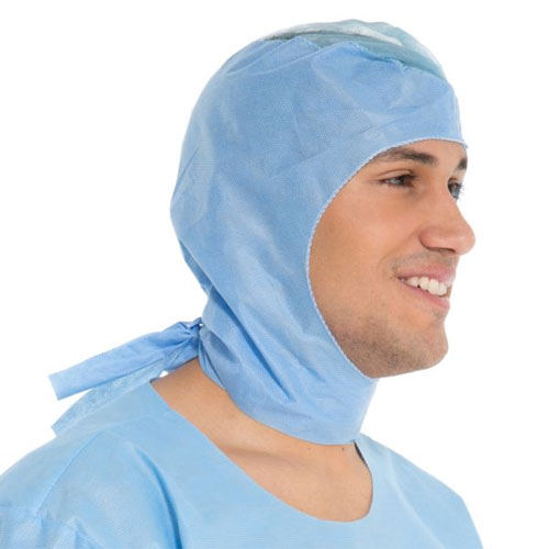 Halyard Protective Surgical Hood Spunbond On Top Blue Universal