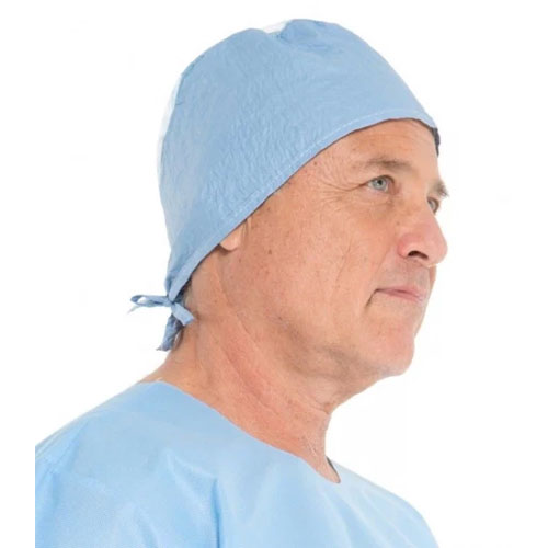 Halyard Surgical Cap Spunbond On Top Blue Universal