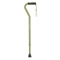 Airgo Comfort-Plus™ Aluminum Cane, Offset Handle - Olive