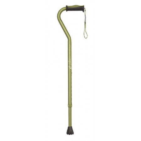 Airgo Comfort-Plus™ Aluminum Cane, Offset Handle - Olive