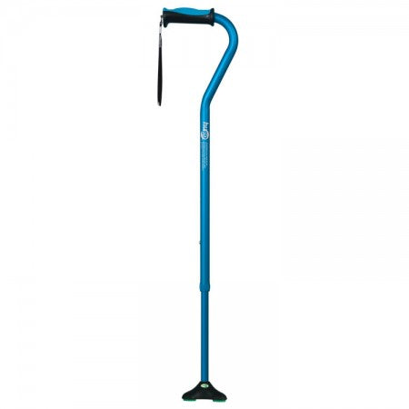 Hugo® Offset Cane With QuadPod Tip - Aquamarine
