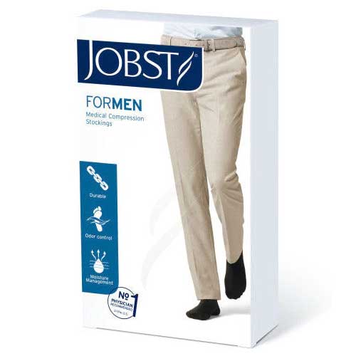 JOBST For Men Thigh High Small Black 30-40mmHg
