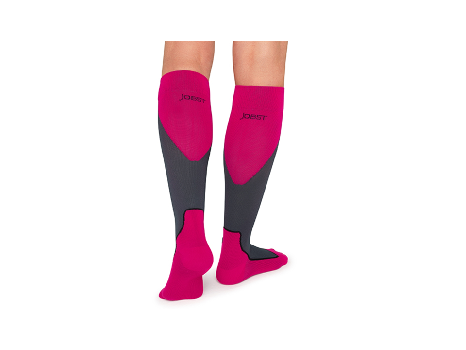 JOBST Sport Knee High Compression Sock 15-20mmHg Large Pink