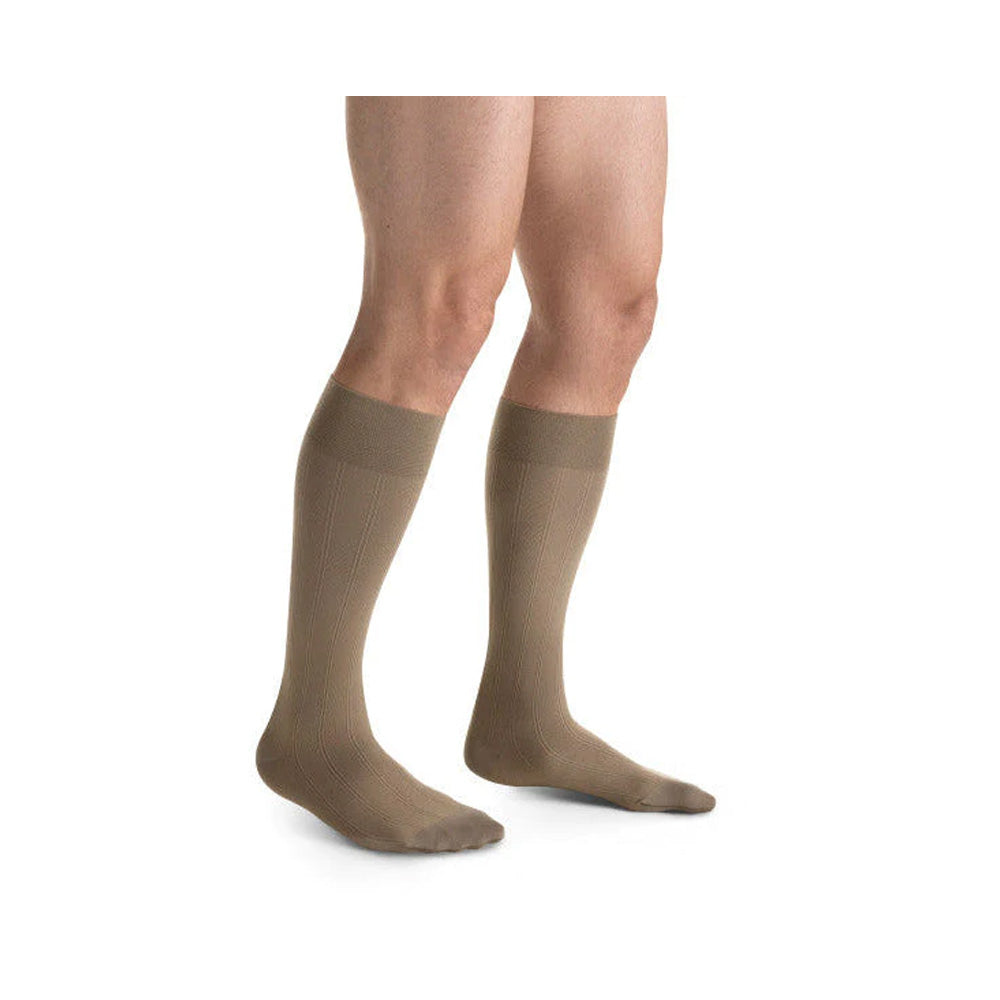 JOBST For Men Casual Knee High Large Khaki 20-30mmHg