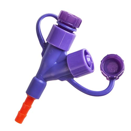 Kangaroo ENFit Y-Port/PEG Adapter Non-sterile Orange 16FR 5.3mm