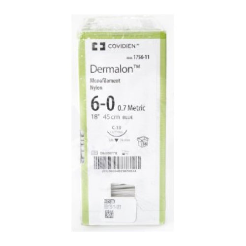 Dermalon 6-0 C-13 19mm 45cm Suture