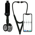 3M Littmann CORE Digital Stethoscope With Mirror Chestpiece; Black Tube; Stem And Headset, 27 inch