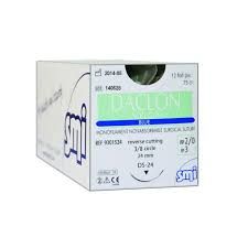 daclon blue nylon suture / 3-0 30mm rc 75cm / box of 12