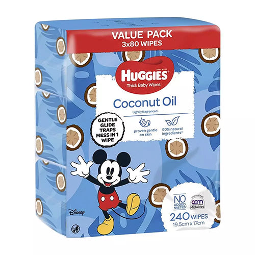 Huggies Thick Baby Wipes Coconut Oil