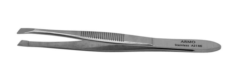 Armo Eye Forceps Std Cilia with slant edge 9cm
