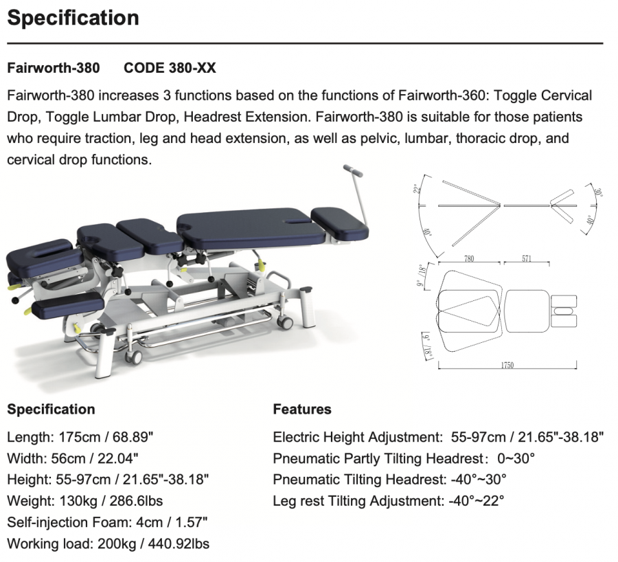 AllCare Flexion Distraction Table