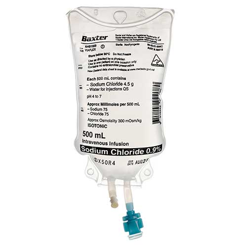 Baxter Sodium Chloride 0.9% IV 500ml