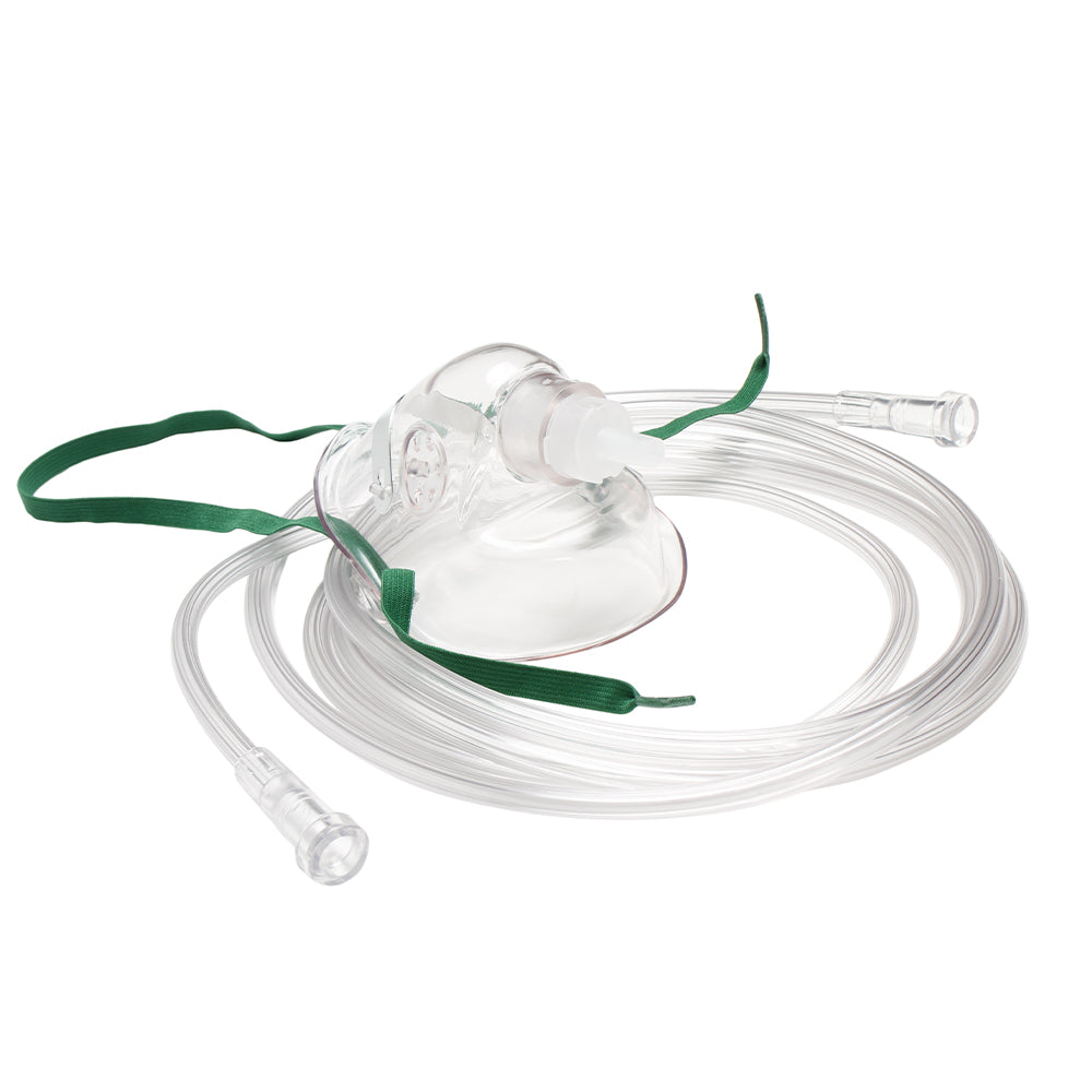 M Devices Oxygen Mask Paediatric Medium Concentration Elongated Shape With 2.1m Clear Tubing