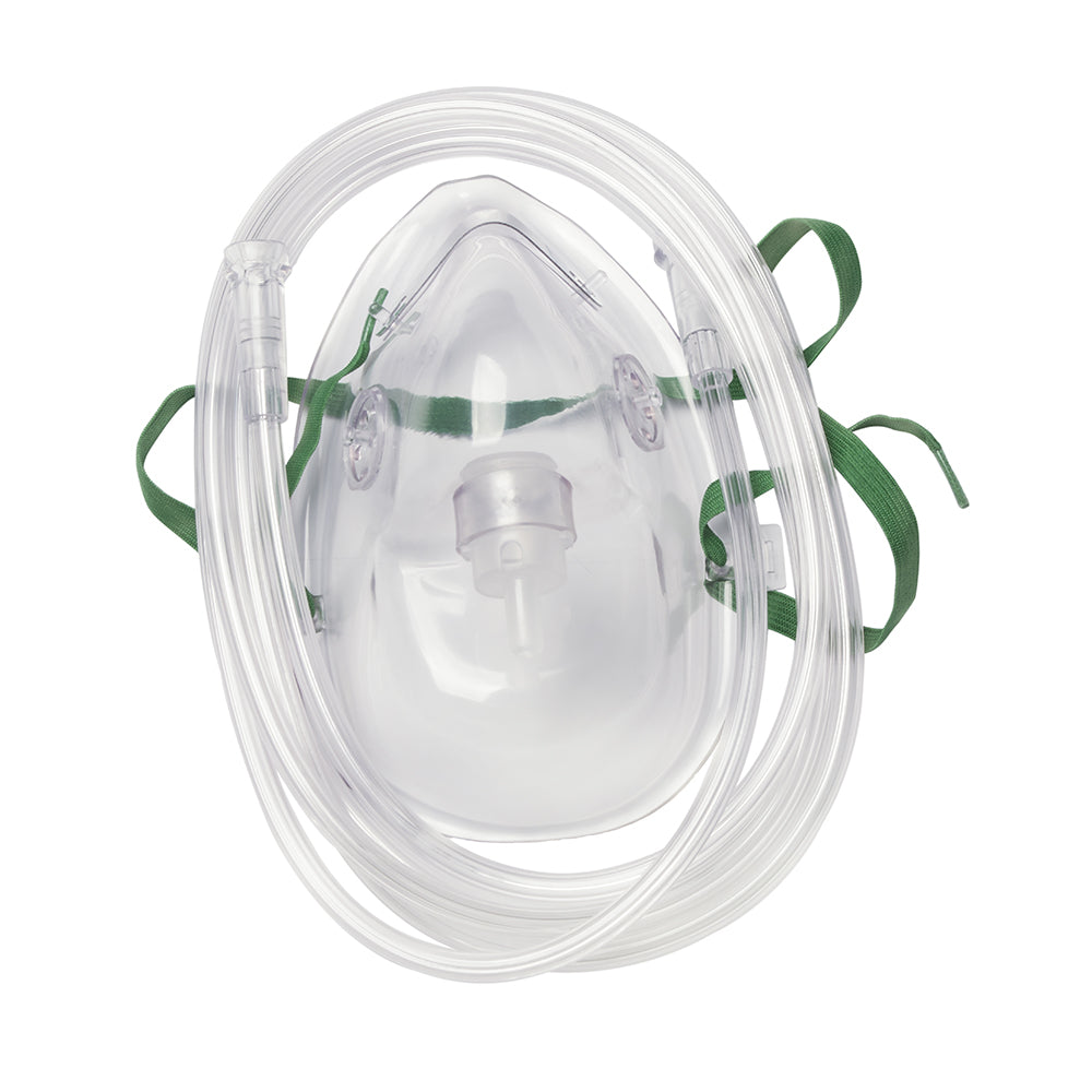 M Devices Oxygen Mask Adult Medium Concentration Elongated Shape With 2.1m Clear Tubing