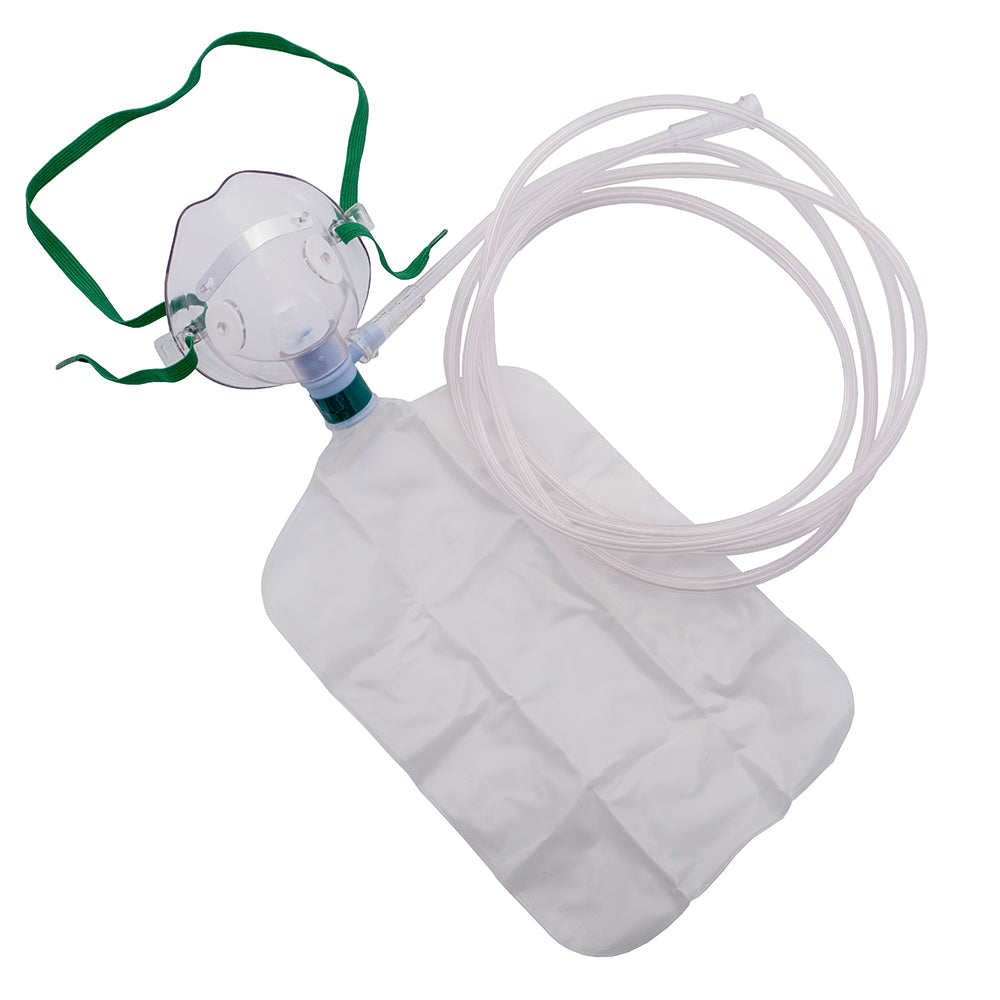 M Devices Oxygen Mask Paediatric With Reservoir Bag Non-Rebreathing Elongated Shape 2.1m Clear Tubing