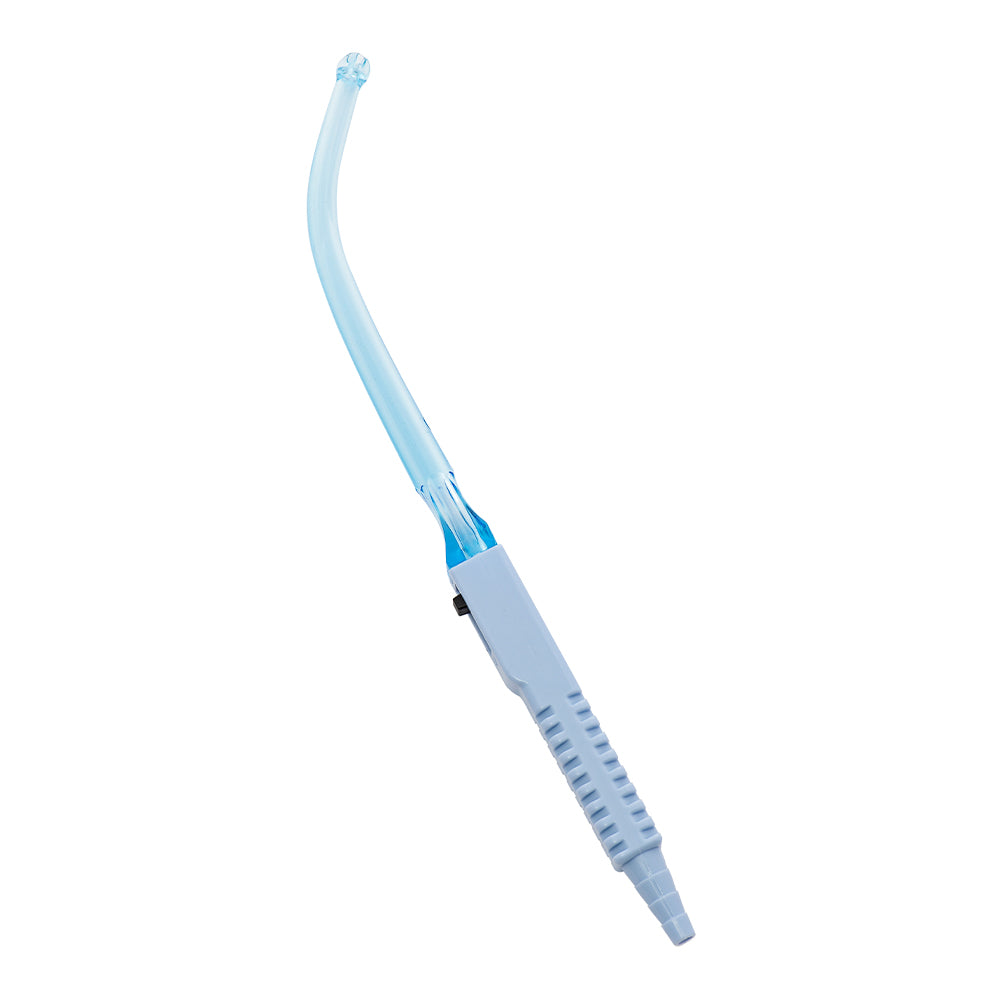 M Devices Yankauer Handle Crown Tip With On/Off Switch Single Wrap 8mm Sterile