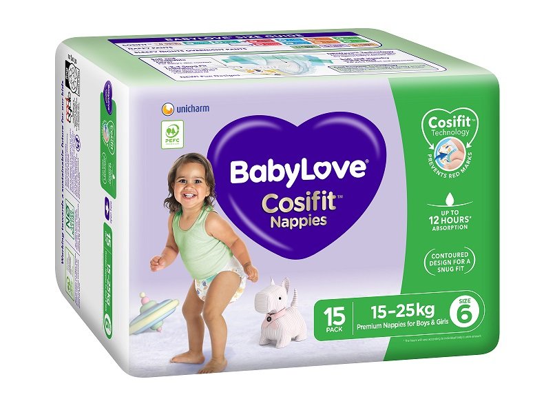 Babylove Cosifit Handy Junior Size 6 15 x 4