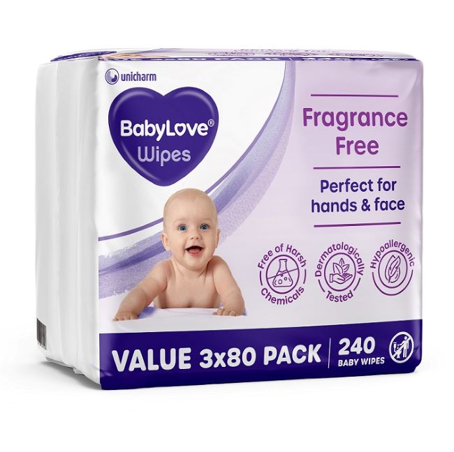 Babylove Everyday Wipes 240 x 3