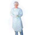 Medline Polyethylene Thumbs Up Isolation Gowns X-Large Blue