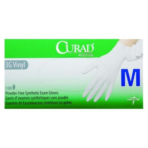 Medline Curad 3G Stretch Vinyl Exam Gloves Medium