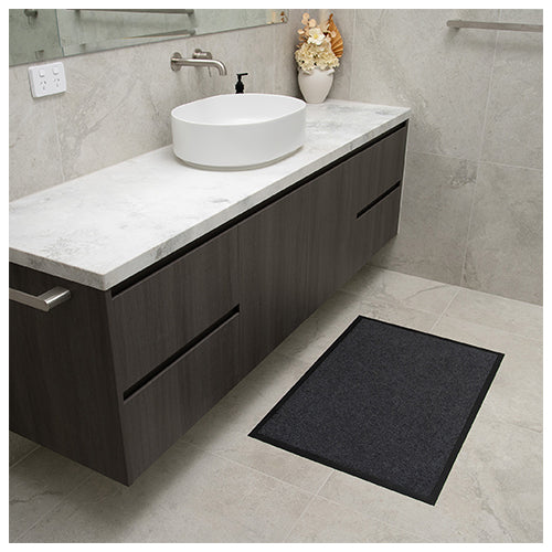 Staydry Low Profile Non-Slip Charcoal Floor Mat 90x150cm