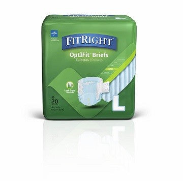 Medline Fitright Plus Brief Wrap L Blue 80