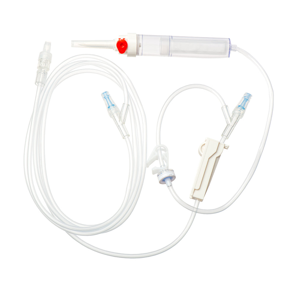 M Devices Transfusion Set With Non-Return Valve And 2 x Needleless Access Sites 245cm