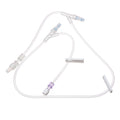 M Devices Standard Bore Extension Set 2 x Needleless Access Site Female To Male Luer Lock And Rotating Collar 80cm