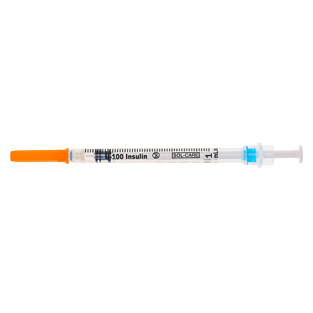 M Devices Insulin Syringe With Retractable Safety Needle 1ml 29G x 8mm