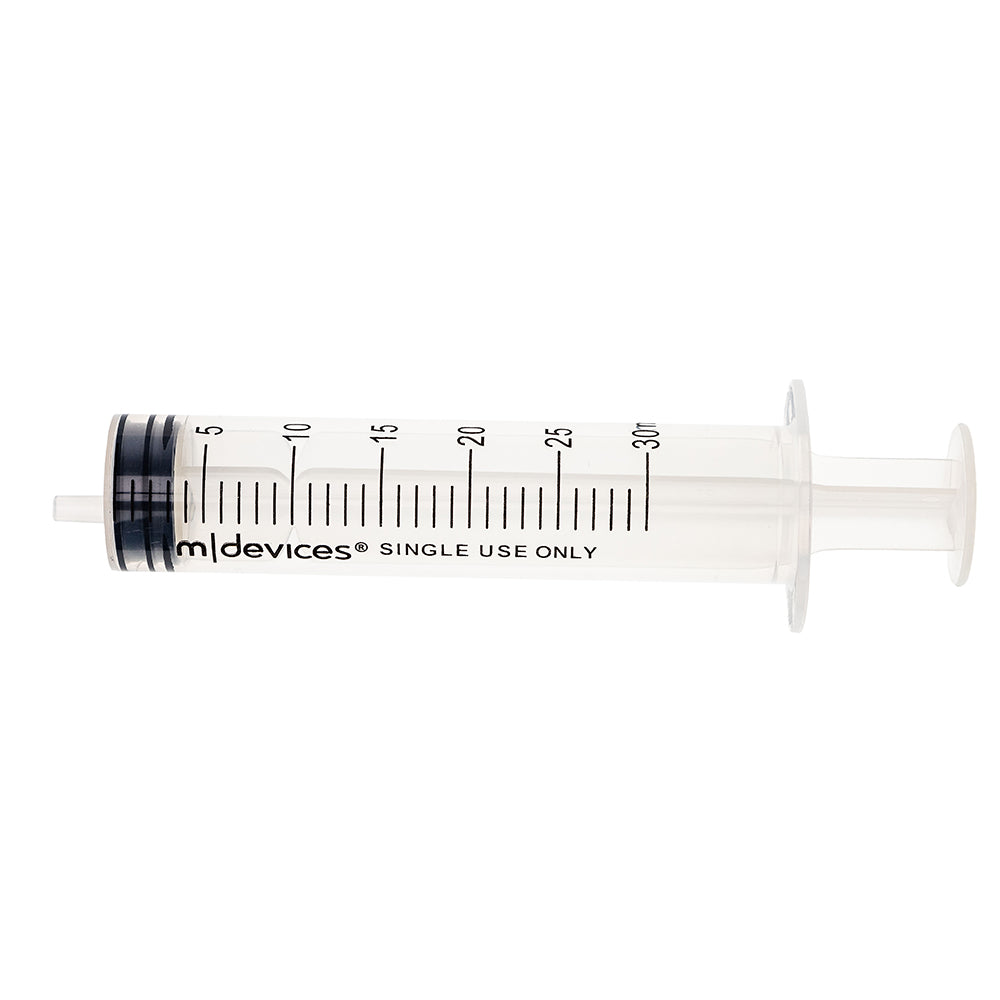 M Devices Luer Slip Syringe Without Needle Eccentric Nozzle 30ml Sterile