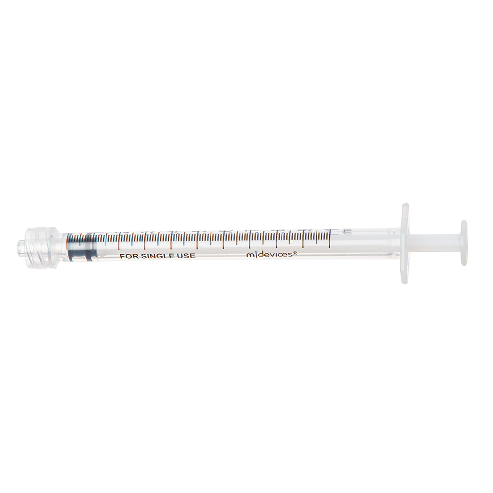 M Devices Luer Lock Syringe Without Needle Concentric Nozzle 1ml Sterile
