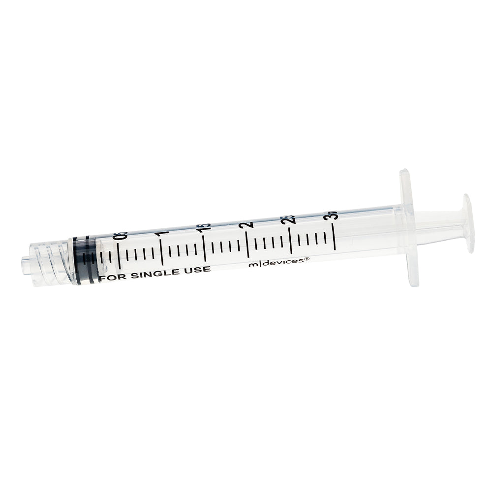 M Devices Luer Lock Syringe Without Needle Concentric Nozzle 3ml Sterile
