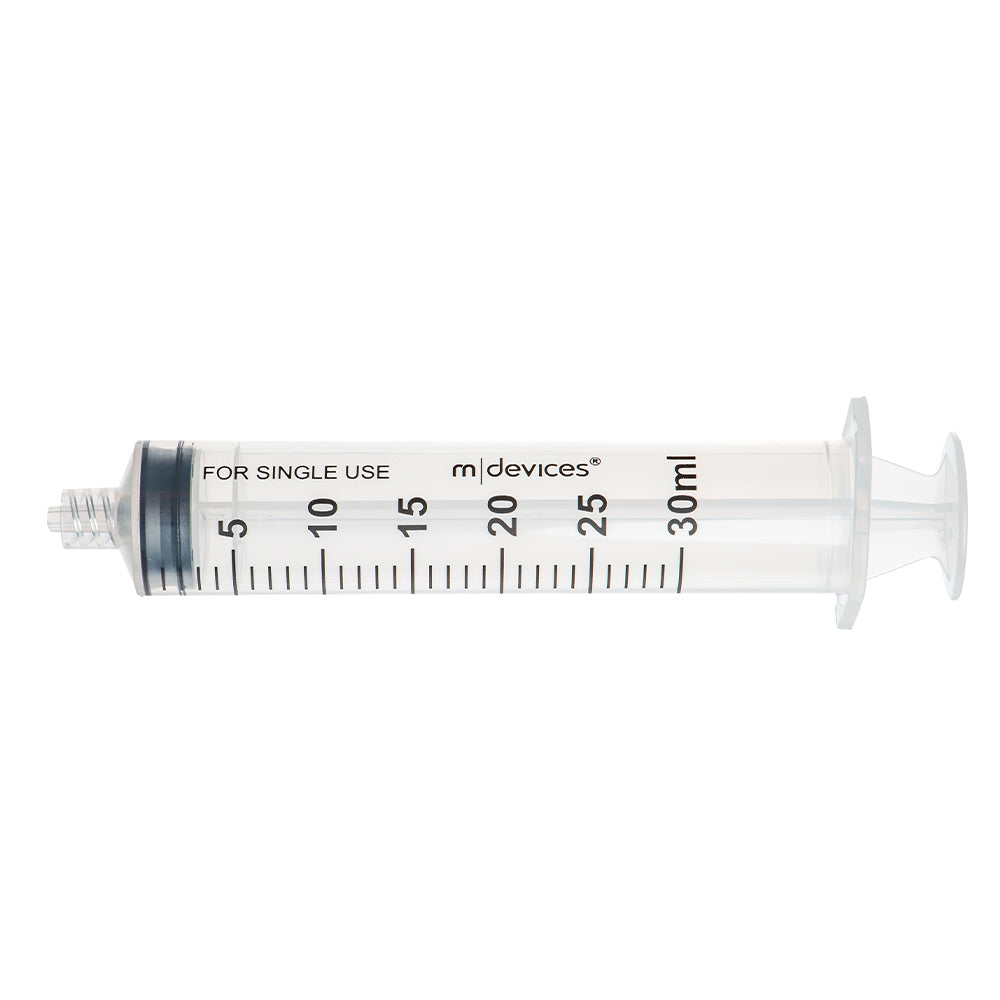 M Devices Luer Lock Syringe Without Needle Concentric Nozzle 30ml Sterile