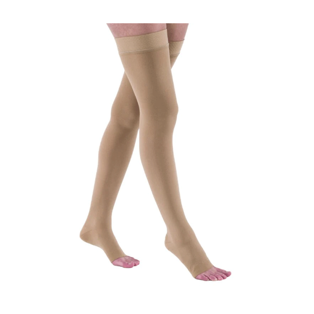 JOBST Relief Thigh High Open Toe Large Beige 30-40mmHg