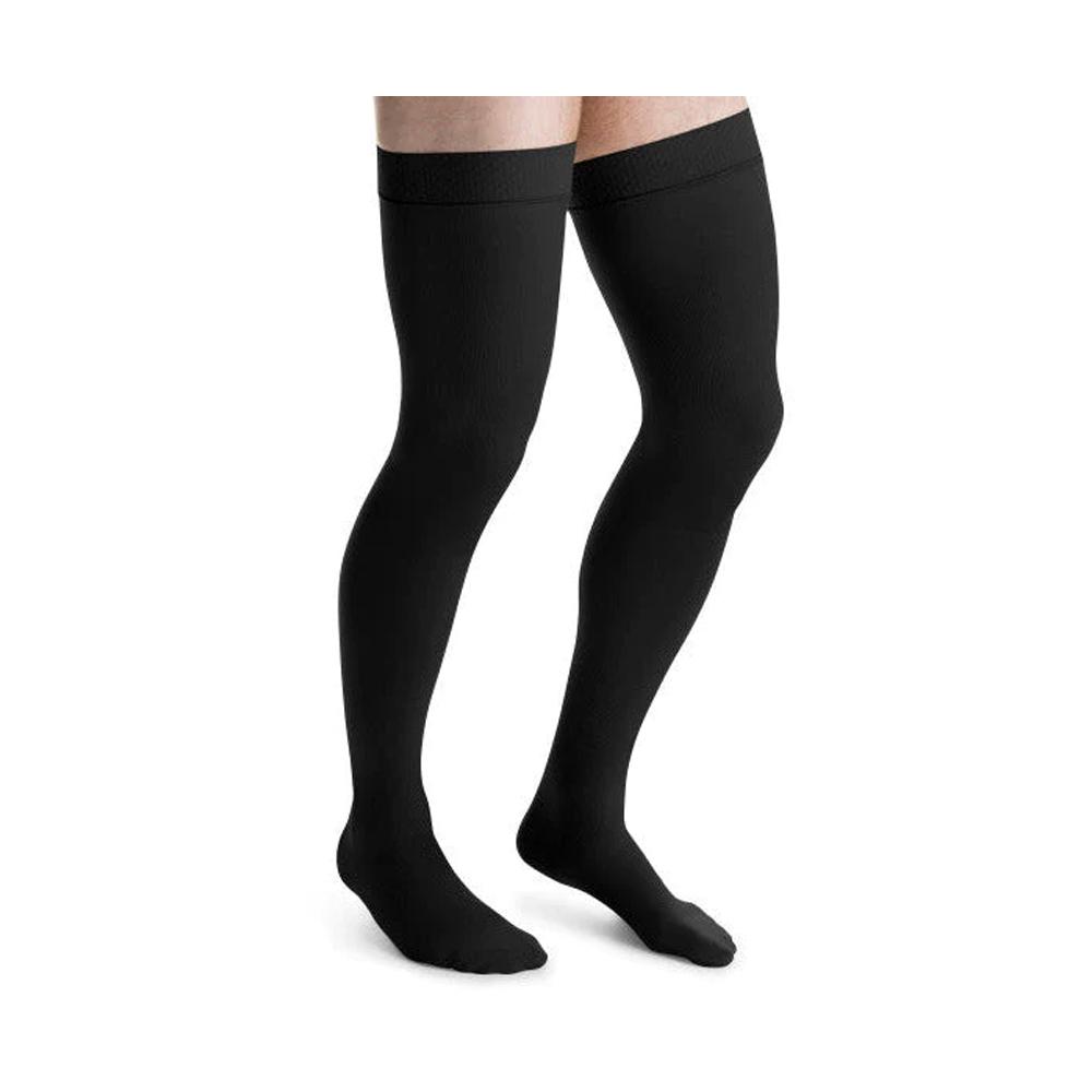 JOBST For Men Thigh High Closed Toe Black 15-20 mmHg Medium