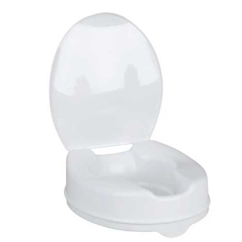 Homecraft Savanah Raised Toilet Seat With Lid 100mm