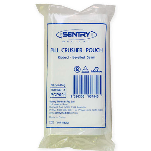 Pill Crusher Pouch Ribbed with Bevelled Seam