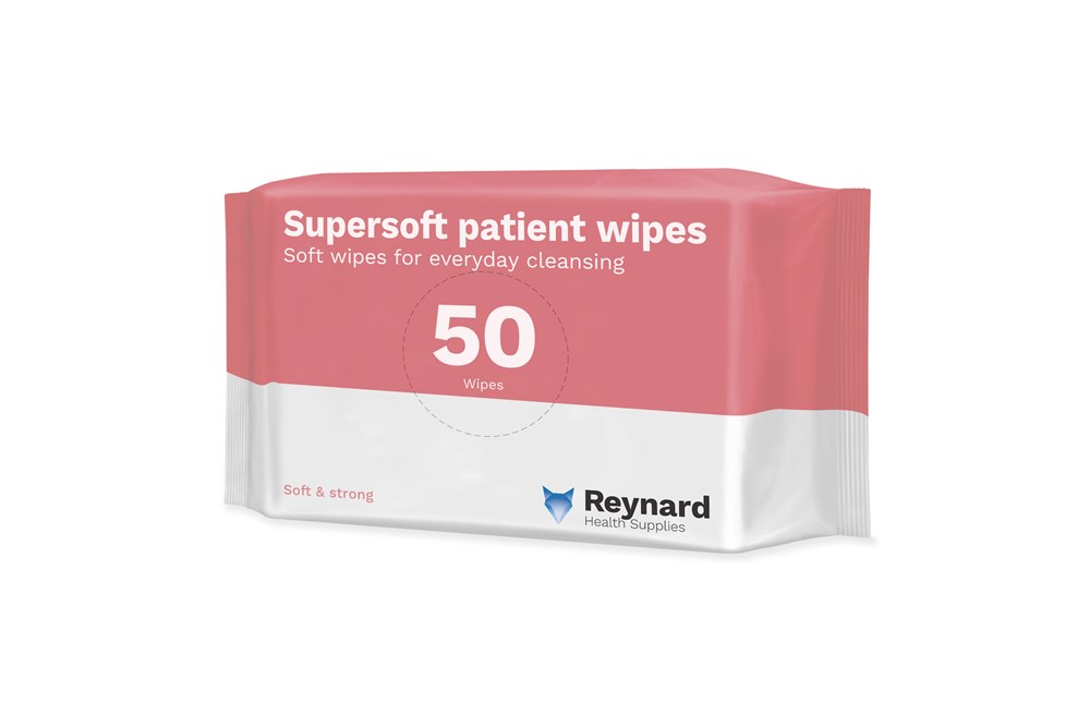 Reynard Super Soft Patient Wipes 33x29cm Box50