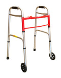 RWK101  2 BUTTON FOLDING WALKING FRAME with 5” CASTORS